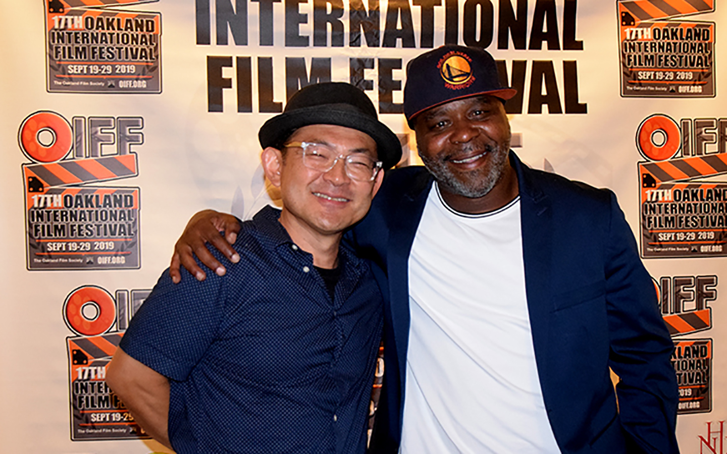 HNU professor Chico Sawada and guest at Oakland International Film Fest at Holy Names University