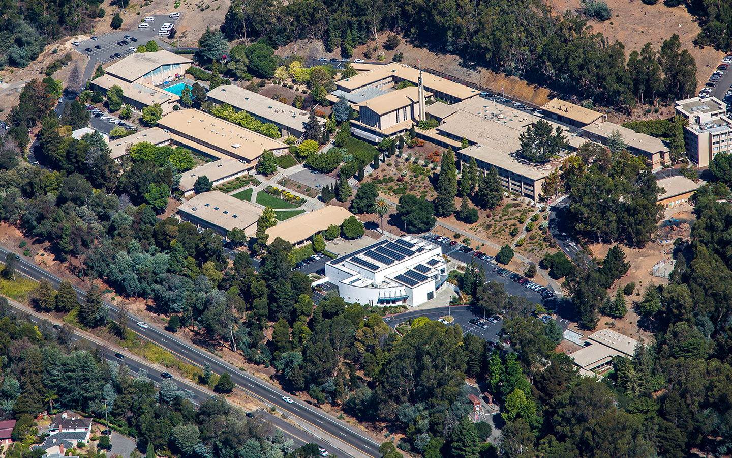 Aerial view of campus